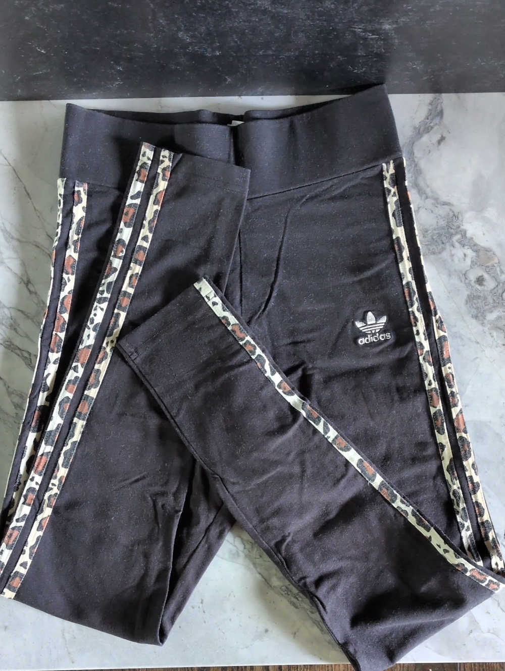 Adidas Leopard Striped Leggings